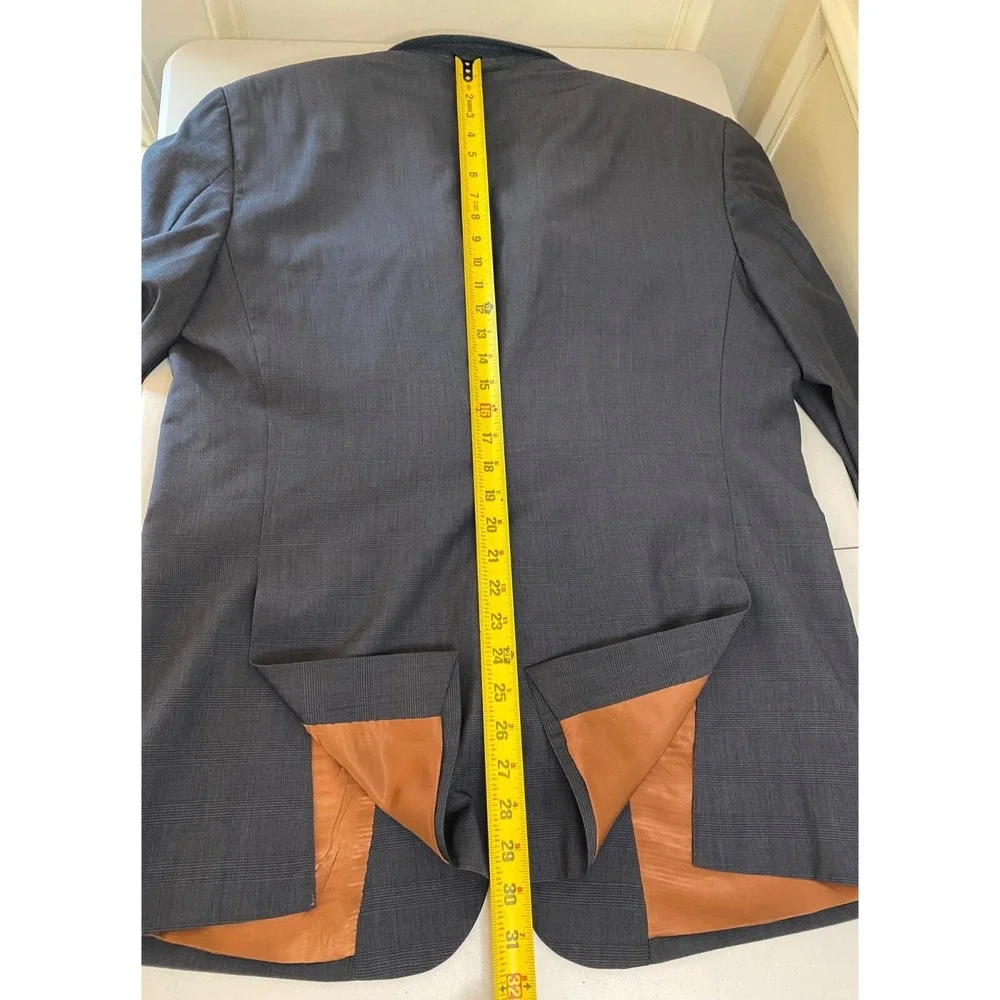Jos. A. Bank Slim Fit Wool Sport Coat Men 44R Dark Gray Two-Button Jacket Blazer
